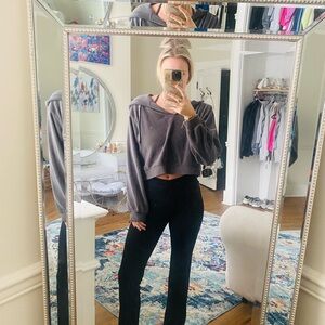 Wallflower Gray Cropped Hoodie